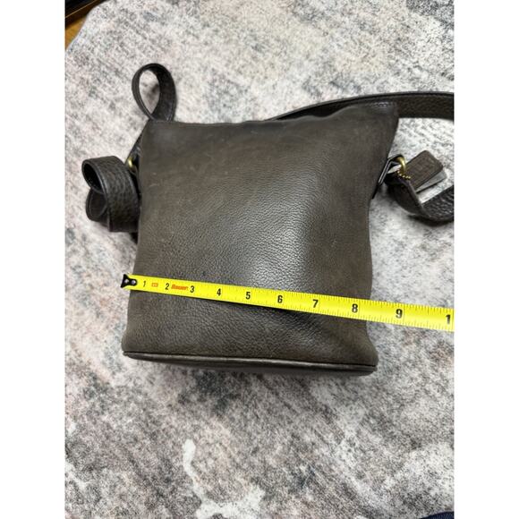 VTG COACH BROWN Green SONOMA SOFT BUCKET NATURAL GRAIN SHOULDER BAG Saddle 90’s - Picture 9 of 11